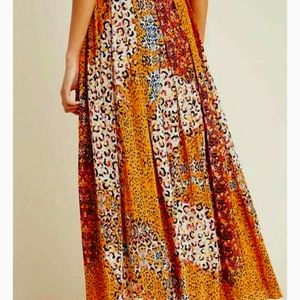 Anthropologie Bhanuni by Jyoti Panthera Maxi Skirt Leopard Size 14 $158 NWT